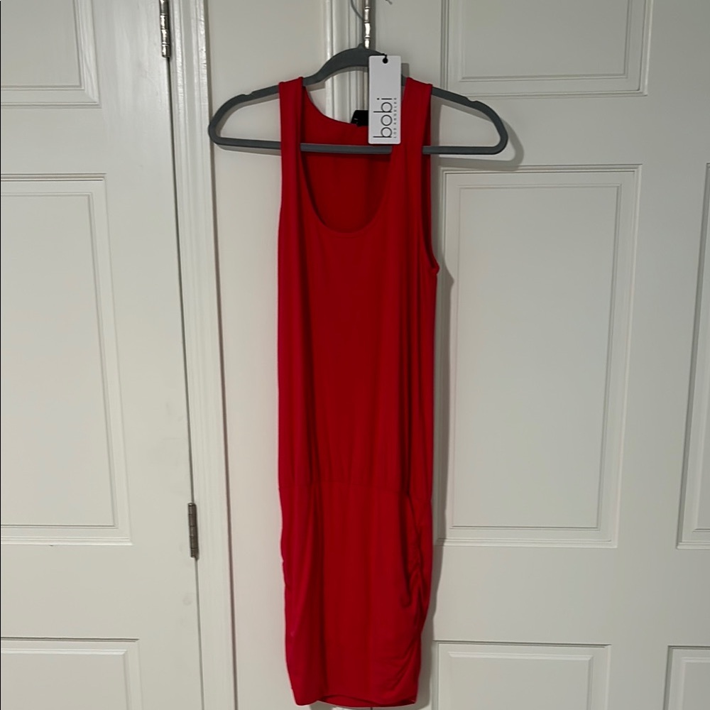 Bobi Vibrant Red Tank Dress